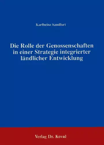 Sandfort: Die Rolle der Genossenschaften in einer Strategie integrierter ländlicher Entwicklung