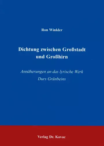 Ron Winkler: Dichtung zwischen Großstadt und Großhirn