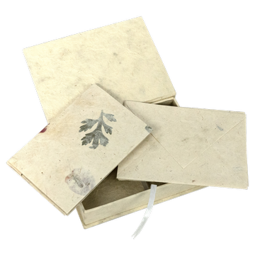 Lokta-Papier -Schreibset – Box mit Blumen