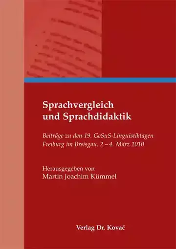 Martin Joachim Kümmel (Hrsg.): Sprachvergleich und Sprachdidaktik