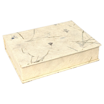 Lokta-Papier -Schreibset – Box mit Blumen