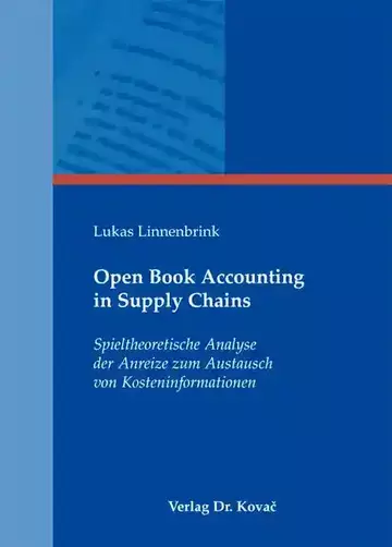 Lukas Linnenbrink: Open Book Accounting in Supply Chains
