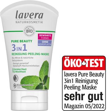 PURE BEAUTY 3in1 Reinigung Peeling Maske von lavera