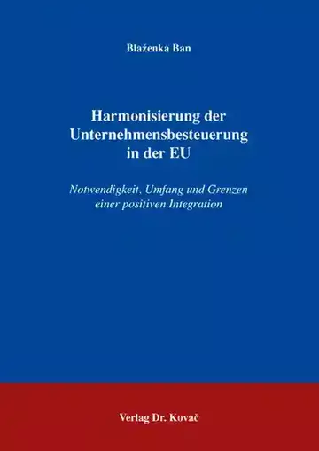 Blaženka Ban: Harmonisierung der Unternehmensbesteuerung in der EU