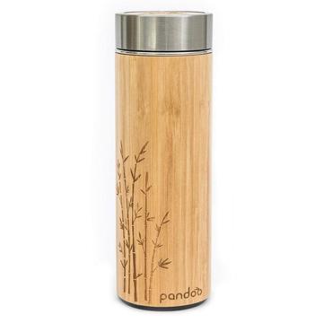 pandoo Bambus-Thermobecher Natur incl. Teesieb