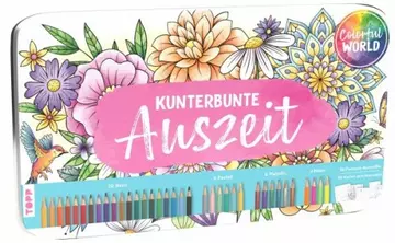 Colorful World Designdose mit 36 Buntstifte