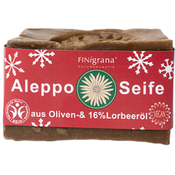 FINigrana Aleppo Olivenölseife 180g Edition Schneeflocke
