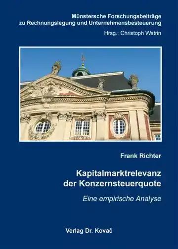 Frank Richter: Kapitalmarktrelevanz der Konzernsteuerquote