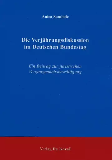 Sambale: Die Verjährungsdiskussion im Deutschen Bundestag