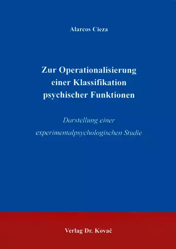 Cieza: Zur Operationalisierung einer Klassifikation psychischer Funktionen