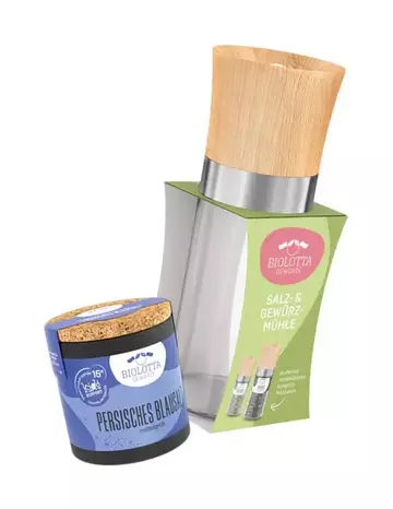 BioLotta Gewürzmühle zum befüllen mit Persischem Blausalz     