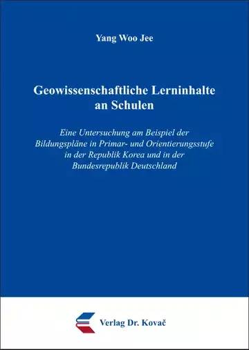 Yang Woo Jee: Geowissenschaftliche Lerninhalte an Schulen