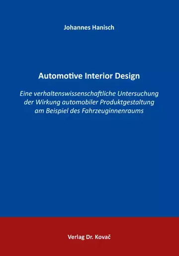 Johannes Hanisch: Automotive Interior Design