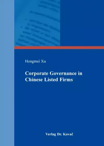 Hongmei Xu: Corporate Governance in Chinese Listed Firms