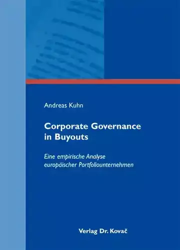 Andreas Kuhn: Corporate Governance in Buyouts