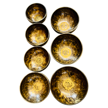 Klangschalen – 7 Chakra -Set – HimalayaCrafts
