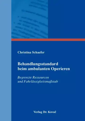 Christina Schaefer: Behandlungsstandard beim ambulanten Operieren