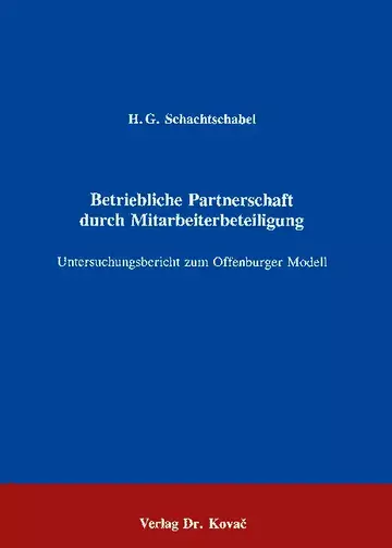 Schachtschabel: Betriebliche Partnerschaft durch Mitarbeiterbeteiligung