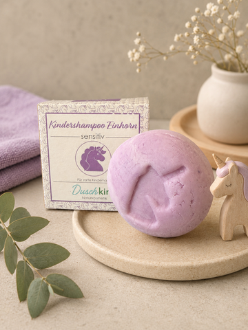 Duschkind Festes Kindershampoo Einhorn