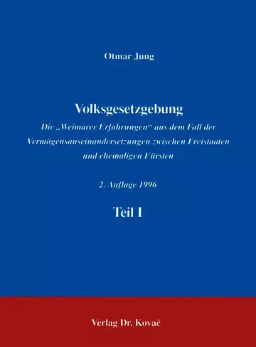 Jung: Volksgesetzgebung