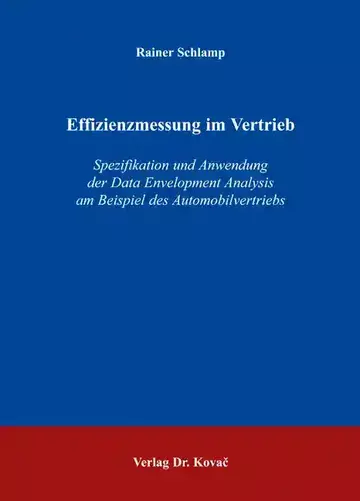 Rainer Schlamp: Effizienzmessung im Vertrieb