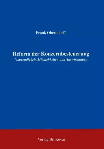Oberndorff: Reform der Konzernbesteuerung