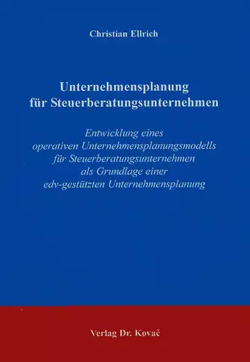 Ellrich: Unternehmensplanung für Steuerberatungsunternehmen