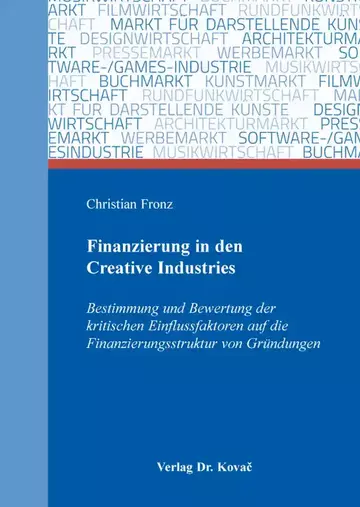 Christian Fronz: Finanzierung in den Creative Industries