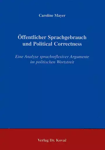 Mayer: Öffentlicher Sprachgebrauch und Political Correctness