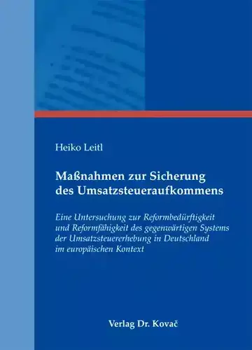 Heiko Leitl: Maßnahmen zur Sicherung des Umsatzsteueraufkommens