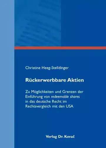 Christine Heeg-Stelldinger: Rückerwerbbare Aktien