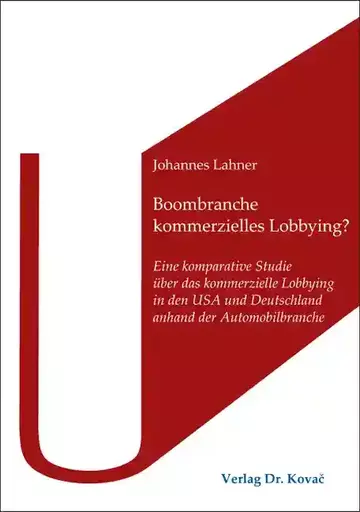 Johannes Lahner: Boombranche kommerzielles Lobbying?