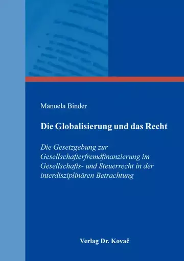 Manuela Binder: Die Globalisierung und das Recht