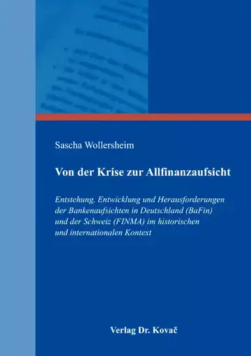 Sascha Wollersheim: Von der Krise zur Allfinanzaufsicht