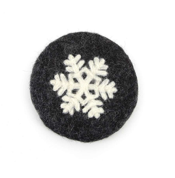 Untersetzer Filz Schneeflocke