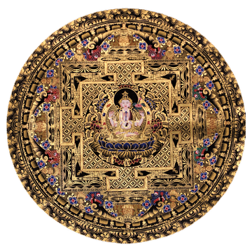 Thangka – Avalokiteshvara – Mandala – 23x23cm