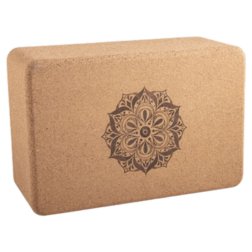 Yogablock aus Kork – Blume des Lebens & Mandala