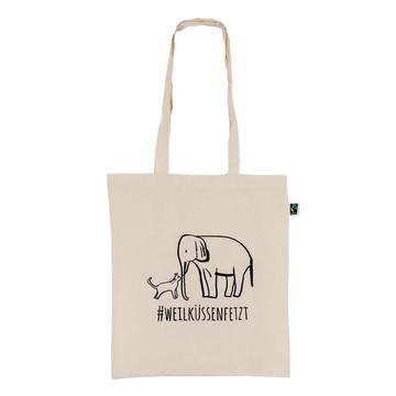 lipfein Jutebeutel Elefant & Katze