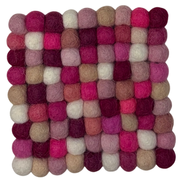 Filz-Untersetzer– bunt – quadratisch