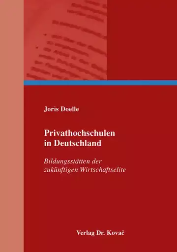 Joris Doelle: Privathochschulen in Deutschland
