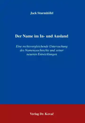 Jack Sturmhöfel: Der Name im In- und Ausland