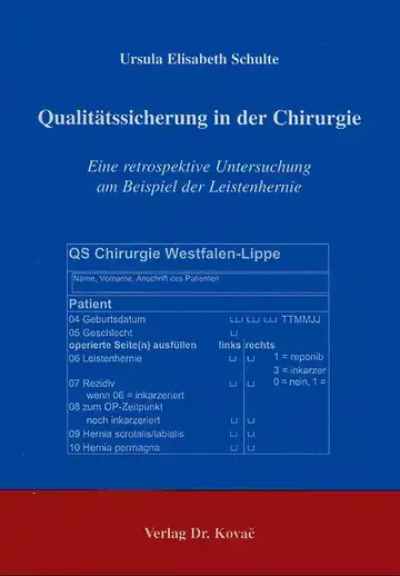 Schulte: Qualitätssicherung in der Chirurgie