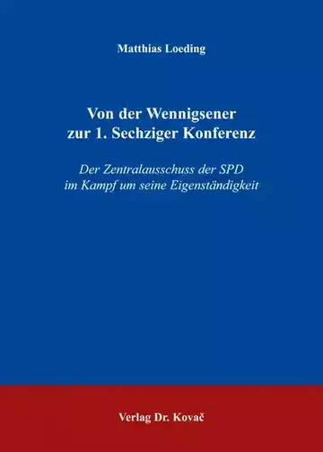 Matthias Loeding: Von der Wennigsener zur 1. Sechziger Konferenz
