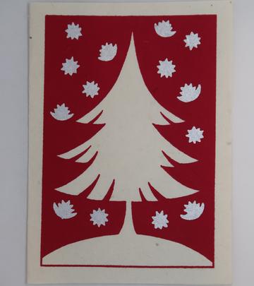 F1-220 Weihnachtsbaum Weiss Rot