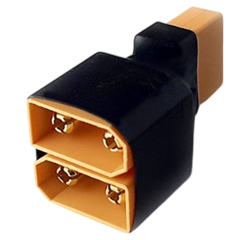 SERIELL ADAPTER XT90 KURZ H-SPEED (GLEICHE KAPAZITÄT/DOPPELTE SPANNUNG) |  | Artikelnummer: HSPC040