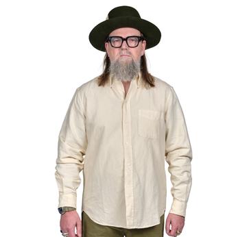 Button Down Shirt | Cotton Linen Bone | Size Large | Sample Sale | Artikelnummer: 5288-3483-5041