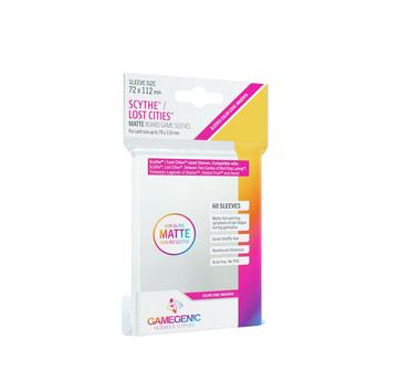 MATTE Scythe/Lost Cities Sleeves 72 x 112 mm Clear | Farbcode Magenta - GAMEGEN!C | Artikelnummer: 4251715402993