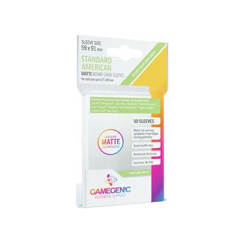 MATTE Standard American-Sized Boardgame Sleeves • 59 x 91 mm Clear | Farbcode Grün - GAMEGEN!C | Artikelnummer: 4251715403150