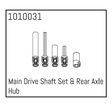 Absima Main Drive Shaft Set & Rear Axle Hub #1010031 | z.b. für Absima 1/18 Cralwer | Artikelnummer: AB1010031