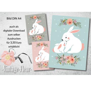 Kinderzimmer Wandbild, Poster A4, Hase  |  | Artikelnummer: 120394583